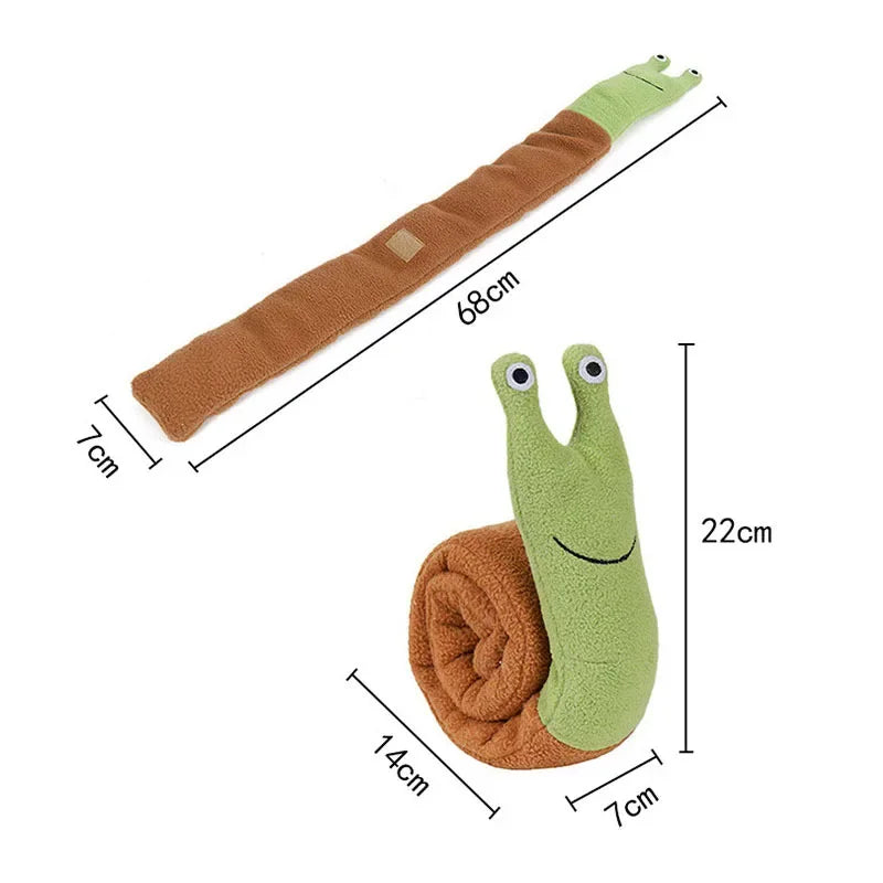 Plush Snuffle Snail Dog Toy