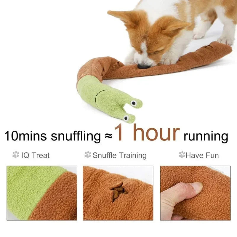 Plush Snuffle Snail Dog Toy