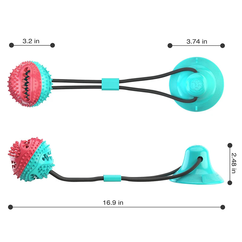 Treat Dispenser Ball Toy with Suction Cup